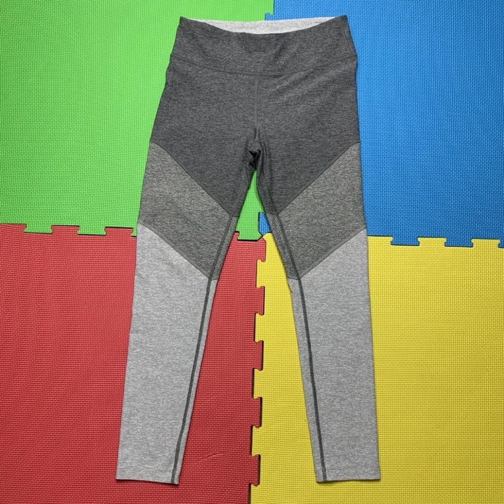 Outdoor Voices Women’s Large Springs Leggings Gray Colorblock Tri-Tone.